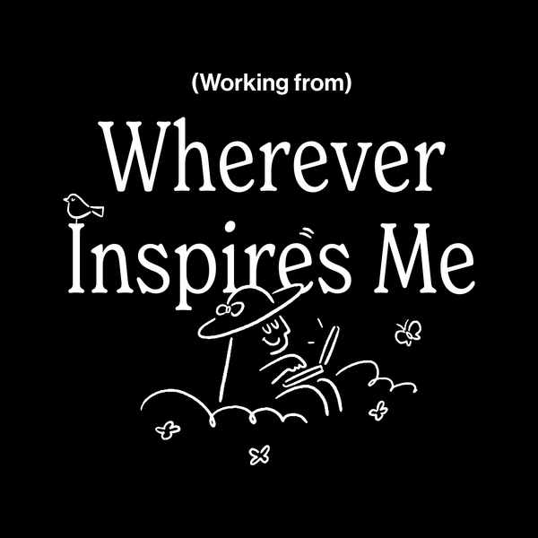 ユニセックス オーガニックコットン トートバッグ | (Working from) Wherever Inspires Me