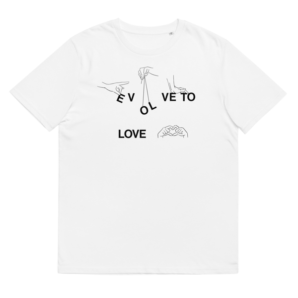 ユニセックス オーガニックコットンTシャツ|Evolve to Love