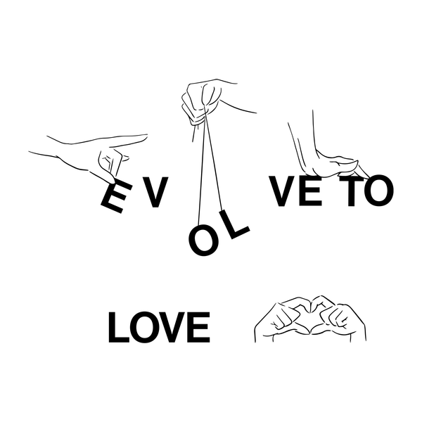 ユニセックス オーガニックコットンTシャツ｜Evolve to Love
