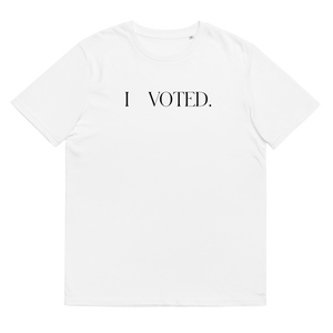 Unisex Organic Cotton Tee | I Voted.